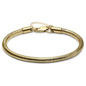 Altın Renk Unisex Snake Zincir Çelik Bileklik