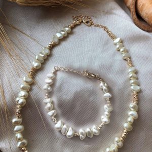 X-Lady Barok İnci Kolye ve Bileklik Seti