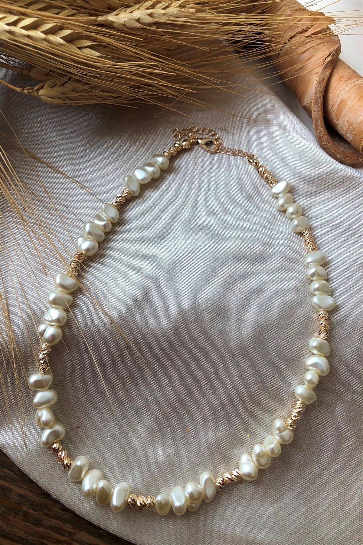 Barok İnci Kısa Kolye