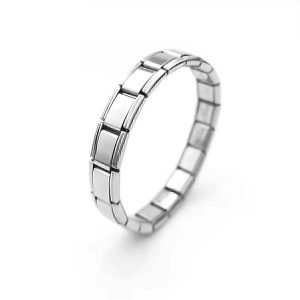 Gümüş Renk Unisex Nomi İtalyan Charm Çelik Bileklik